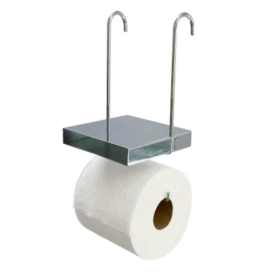 TP Pal Ledge – Hanging Extra Toilet Paper Roll Holder with Double Shelf